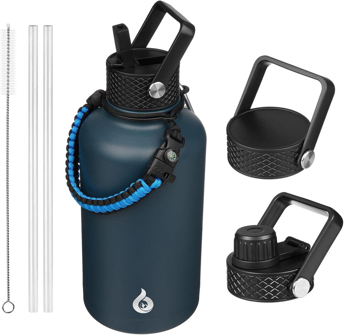 40oz Insulated Water Bottle with Straw Lid, Stainless Steel Bottle