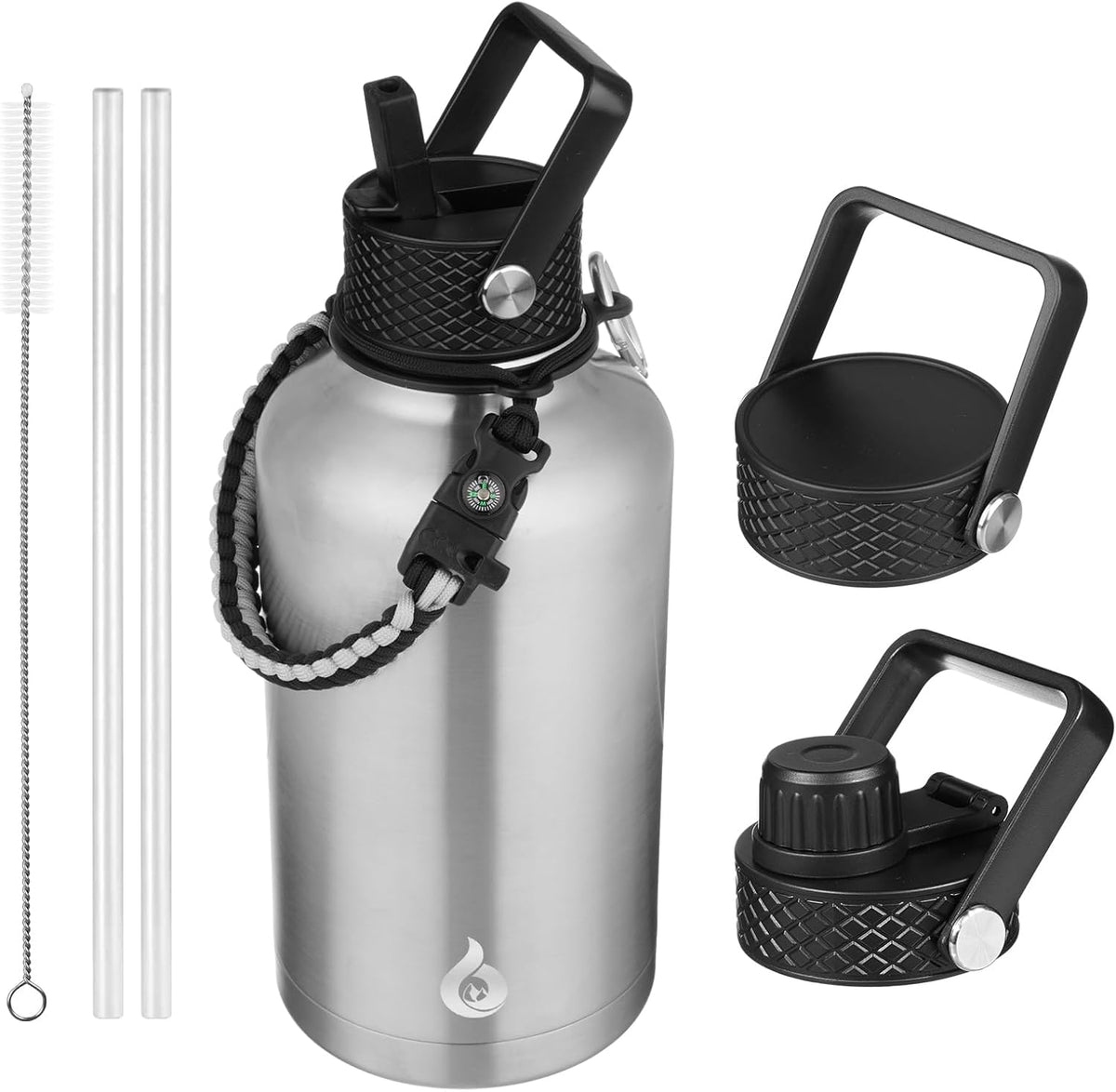 40oz Insulated Water Bottle with Straw Lid, Stainless Steel Bottle