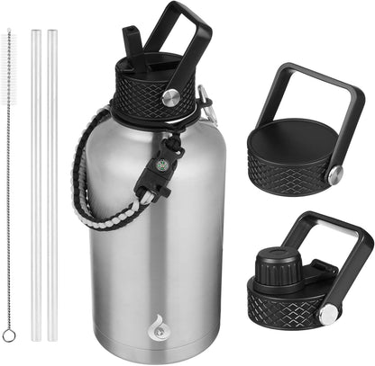 40oz Insulated Water Bottle with Straw Lid, Stainless Steel Bottle