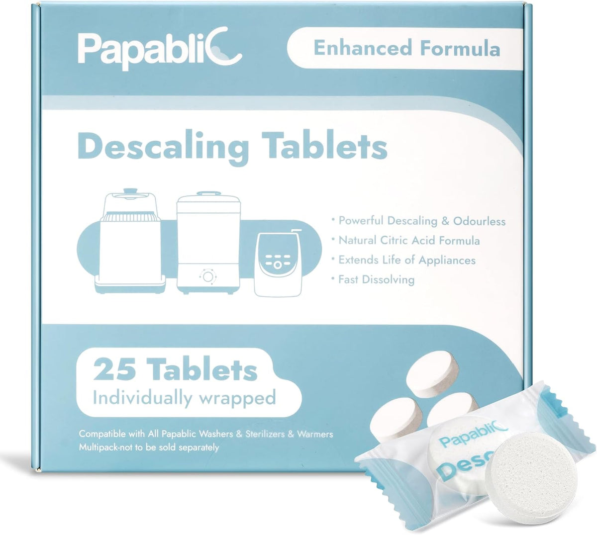 Descaling Tablets, 25 Count, Removes Milk & Limescale