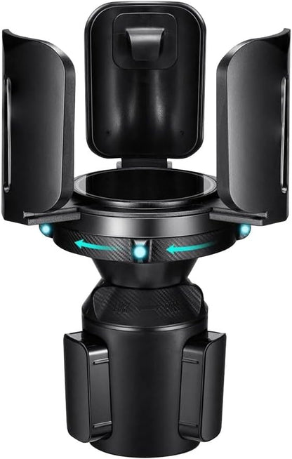 Car Cup Holder Expander, All Purpose Cup Holder Adapter with Adjustable Base, Auto Cup Organizer Expander Holder Compatible with 3.04" to 5.25" Bottles, Mugs, Drinks, Foods (1 PC)