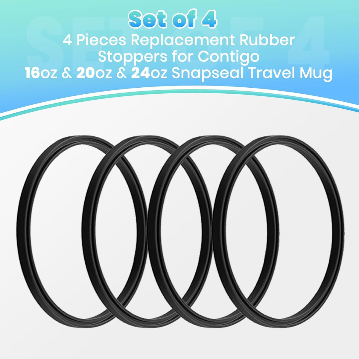 4pcs Gaskets Compatible with Contigo SNAPSEAL Byron Travel Mug