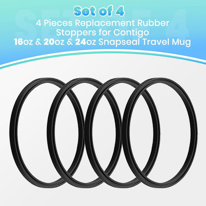 4pcs Gaskets Compatible with Contigo SNAPSEAL Byron Travel Mug