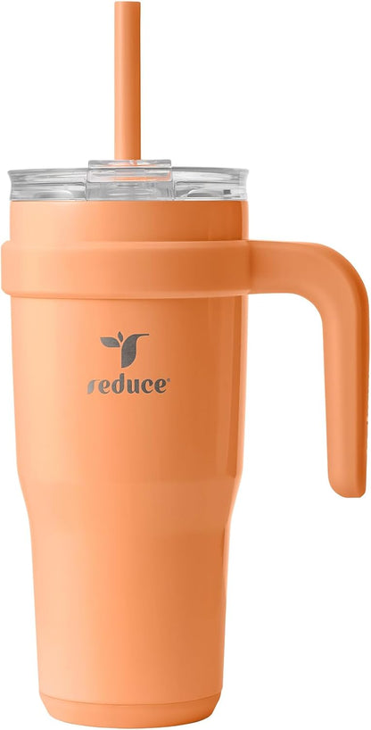 Cold1 40 oz Tumbler with Handle - Vacuum Insulated Stainless Steel Water Bottle for Home, Office or Car, Reusable Mug with Straw or Leakproof Flip Lid, Keeps Drinks Cold All Day-Gloss Sea Glass