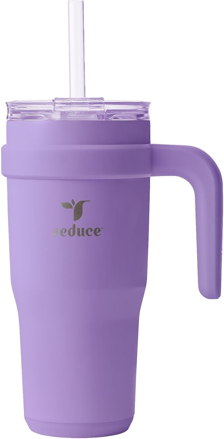 Cold1 40 oz Tumbler with Handle - Vacuum Insulated Stainless Steel Water Bottle for Home, Office or Car, Reusable Mug with Straw or Leakproof Flip Lid, Keeps Drinks Cold All Day-Gloss Sea Glass
