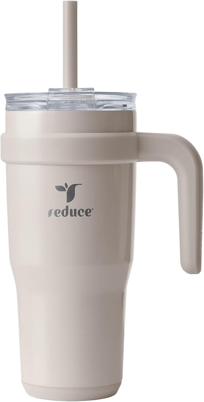 Cold1 40 oz Tumbler with Handle - Vacuum Insulated Stainless Steel Water Bottle for Home, Office or Car, Reusable Mug with Straw or Leakproof Flip Lid, Keeps Drinks Cold All Day-Gloss Sea Glass