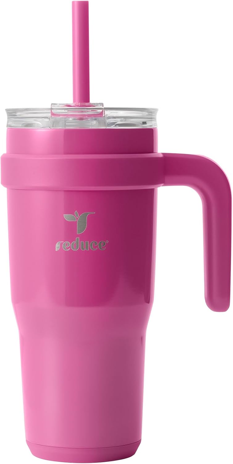 Cold1 40 oz Tumbler with Handle - Vacuum Insulated Stainless Steel Water Bottle for Home, Office or Car, Reusable Mug with Straw or Leakproof Flip Lid, Keeps Drinks Cold All Day-Gloss Sea Glass