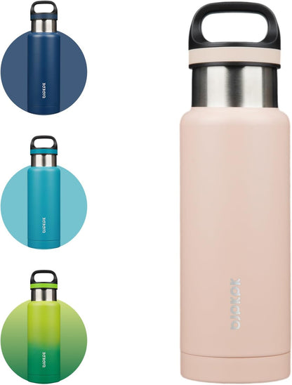 18oz Insulated Water Bottle Stainless Steel Water Bottle with Handle | BPA-Free Leak-Proof Bottle with Double Wall Vacuum Insulation, Reusable Water Bottle for Gym, Office, Travel & Everyday Use