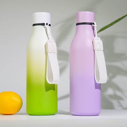 18oz Insulated Water Bottle, Stainless Steel Bottle with Carry Strap | Keep Cold & Hot Vacuum Insulation, Leak-Proof BPA-Free Design, Slim Bottle Fits Most Cup Holders for Gym, Office & Travel - Colors A