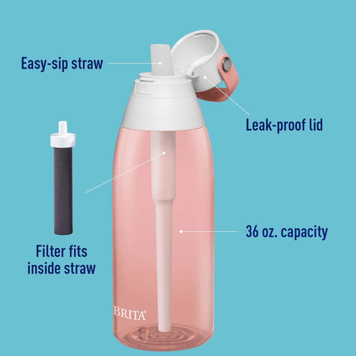 36386 Premium Water Filter Bottles, 26oz, Night Sky