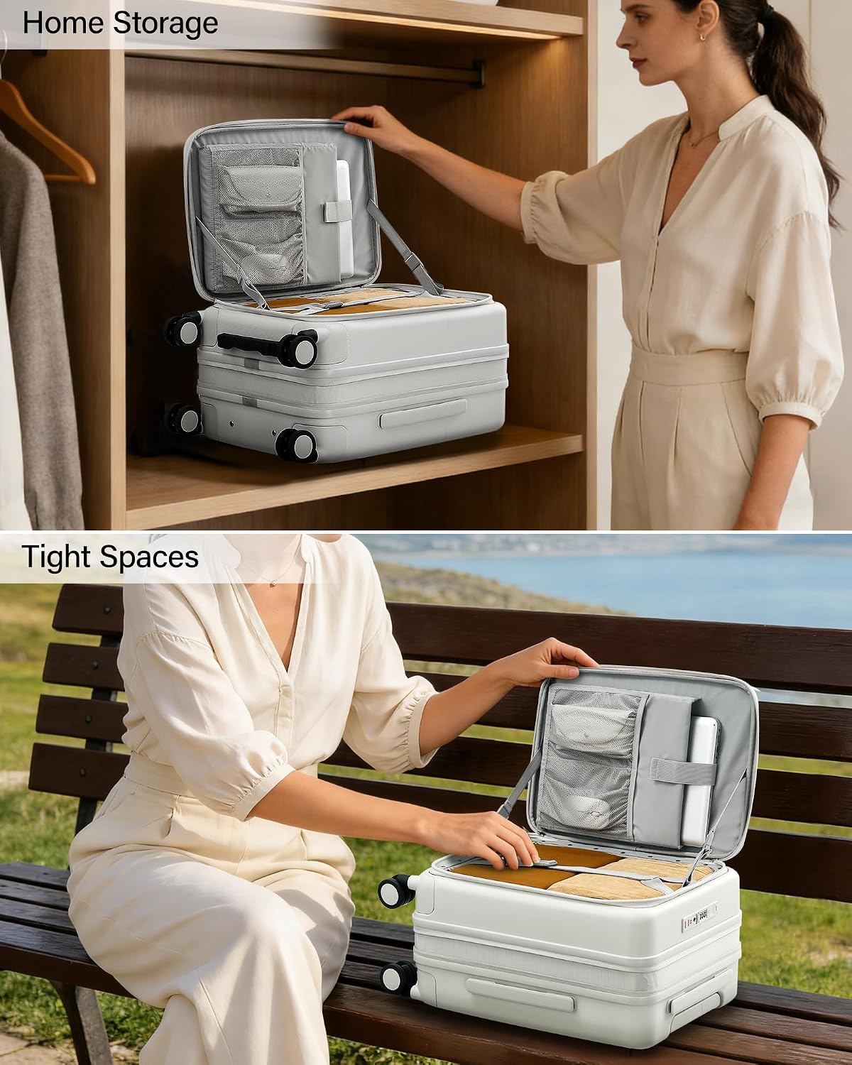 20 Inch Expandable Carry On Luggage 22x14x9 Airline Approved