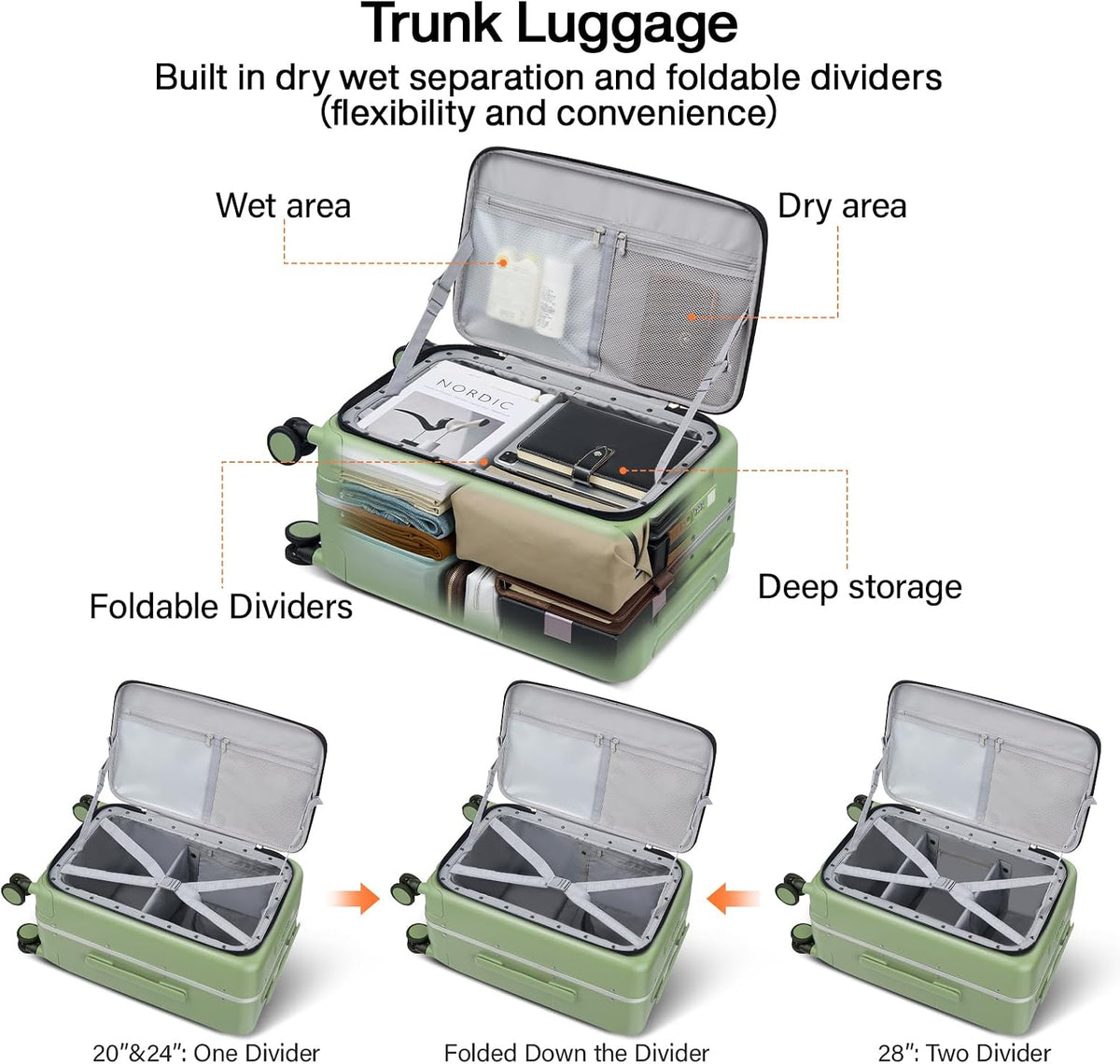 20 Inch Expandable Carry On Luggage 22x14x9 Airline Approved