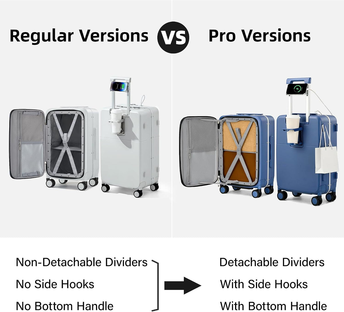 20 Inch Expandable Carry On Luggage 22x14x9 Airline Approved