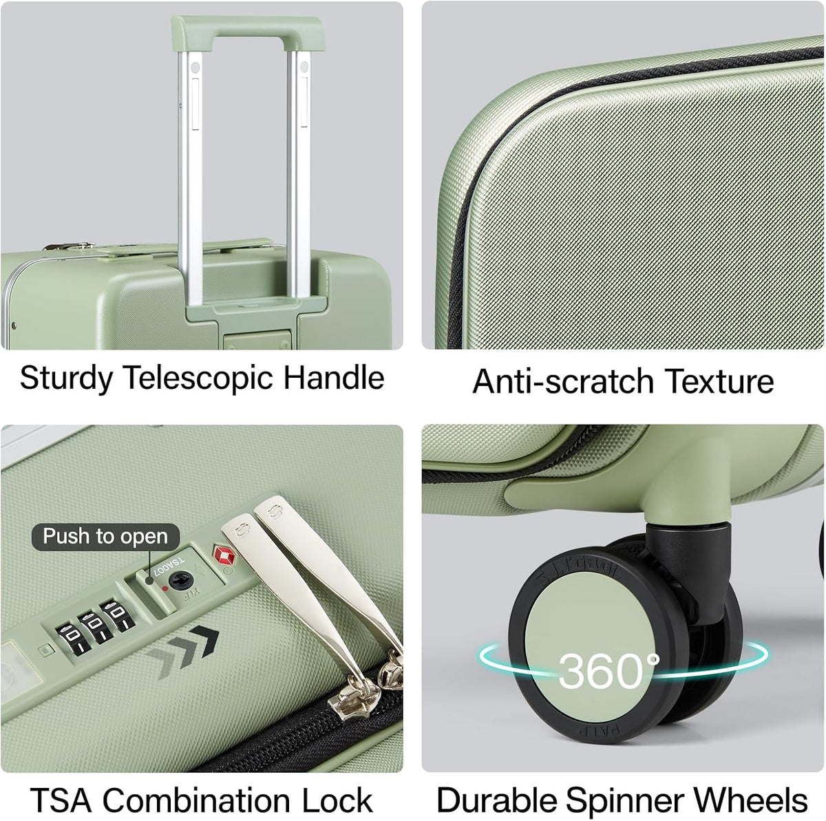 20 Inch Expandable Carry On Luggage 22x14x9 Airline Approved