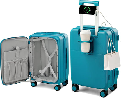 20 Inch Expandable Carry On Luggage 22x14x9 Airline Approved