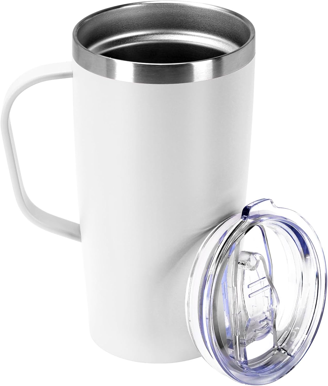 19oz Insulated Coffee Mug with Handle, Double Wall Vacuum Stainless Steel Travel Coffee Tumbler, Blue