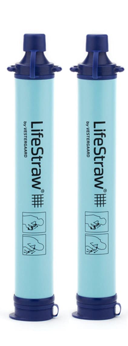 Personal Water Filter for Hiking, Travel and Emergency, Blue, 1PK