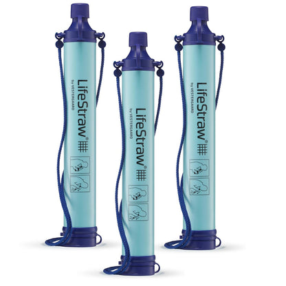 Personal Water Filter for Hiking, Travel and Emergency, Blue, 1PK