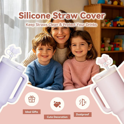 Silicone Straw Holder with 6 Slots for Cabinet Fridge Cupboard Door (Blue)