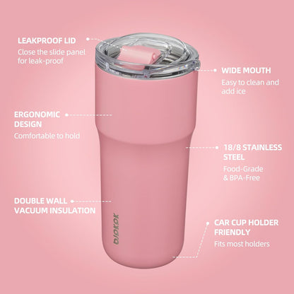 20oz Spill Proof Coffee Tumbler, Insulated Stainless Steel Cup