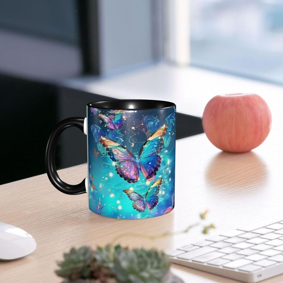 Sunflower Coffee Mug Ceramic Tea Cup With Handle Funny Porcelain Mugs for Women Dishwasher Microwave Safe 11oz