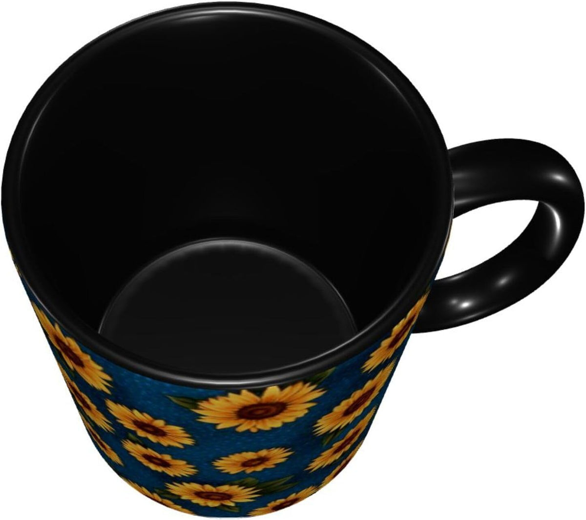 Sunflower Coffee Mug Ceramic Tea Cup With Handle Funny Porcelain Mugs for Women Dishwasher Microwave Safe 11oz