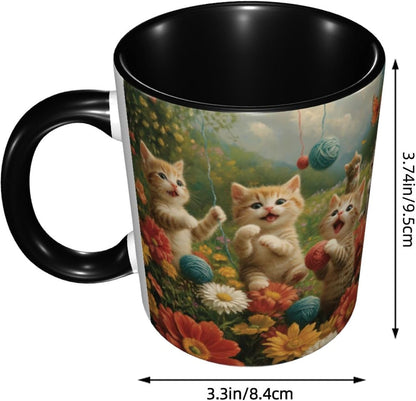 Sunflower Coffee Mug Ceramic Tea Cup With Handle Funny Porcelain Mugs for Women Dishwasher Microwave Safe 11oz