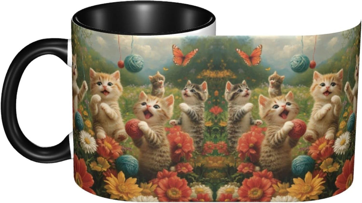 Sunflower Coffee Mug Ceramic Tea Cup With Handle Funny Porcelain Mugs for Women Dishwasher Microwave Safe 11oz