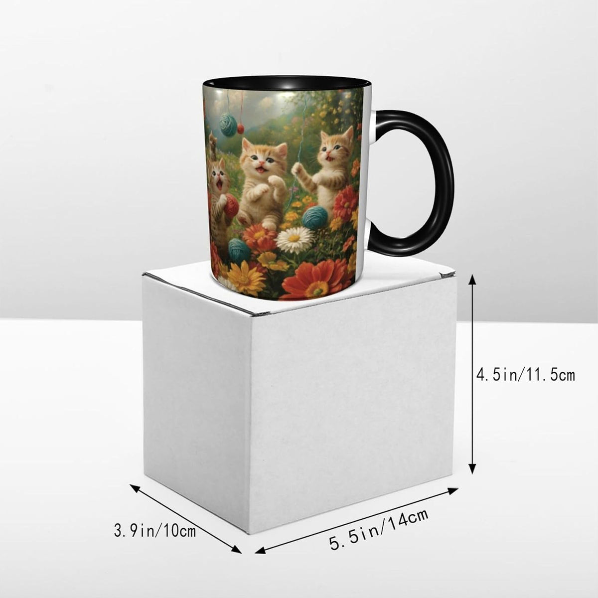 Sunflower Coffee Mug Ceramic Tea Cup With Handle Funny Porcelain Mugs for Women Dishwasher Microwave Safe 11oz