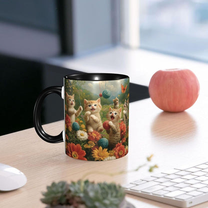 Sunflower Coffee Mug Ceramic Tea Cup With Handle Funny Porcelain Mugs for Women Dishwasher Microwave Safe 11oz