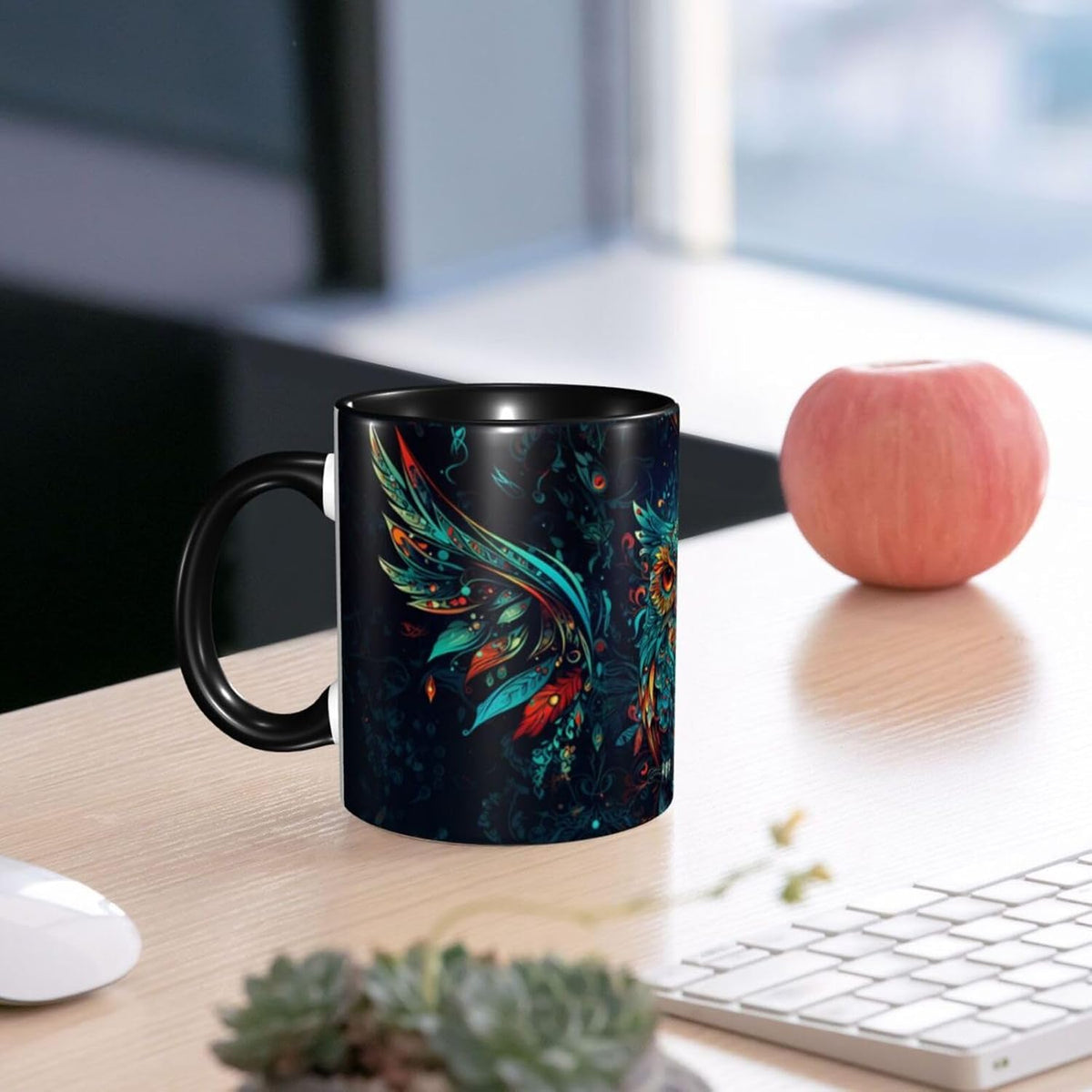 Sunflower Coffee Mug Ceramic Tea Cup With Handle Funny Porcelain Mugs for Women Dishwasher Microwave Safe 11oz