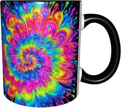 Sunflower Coffee Mug Ceramic Tea Cup With Handle Funny Porcelain Mugs for Women Dishwasher Microwave Safe 11oz