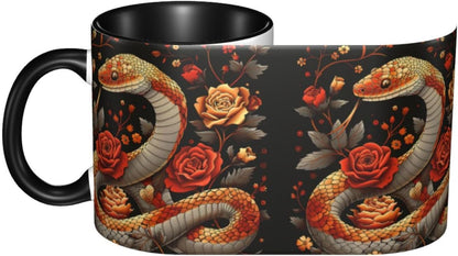 Sunflower Coffee Mug Ceramic Tea Cup With Handle Funny Porcelain Mugs for Women Dishwasher Microwave Safe 11oz