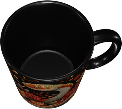 Sunflower Coffee Mug Ceramic Tea Cup With Handle Funny Porcelain Mugs for Women Dishwasher Microwave Safe 11oz