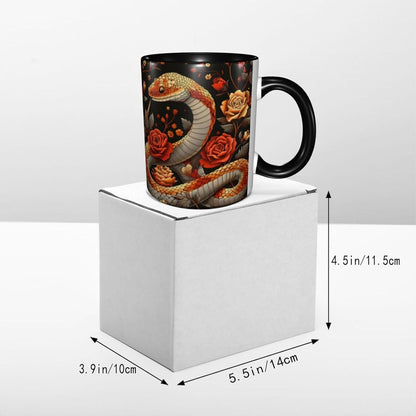 Sunflower Coffee Mug Ceramic Tea Cup With Handle Funny Porcelain Mugs for Women Dishwasher Microwave Safe 11oz