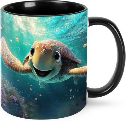 Sunflower Coffee Mug Ceramic Tea Cup With Handle Funny Porcelain Mugs for Women Dishwasher Microwave Safe 11oz