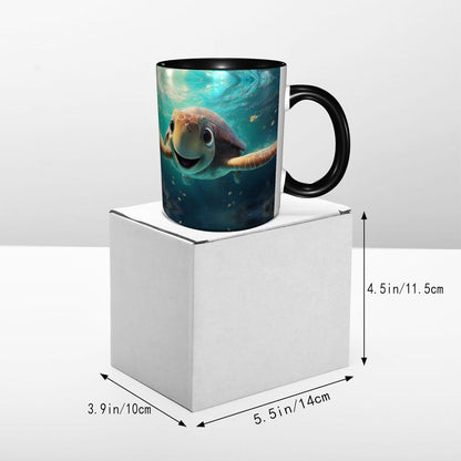 Sunflower Coffee Mug Ceramic Tea Cup With Handle Funny Porcelain Mugs for Women Dishwasher Microwave Safe 11oz