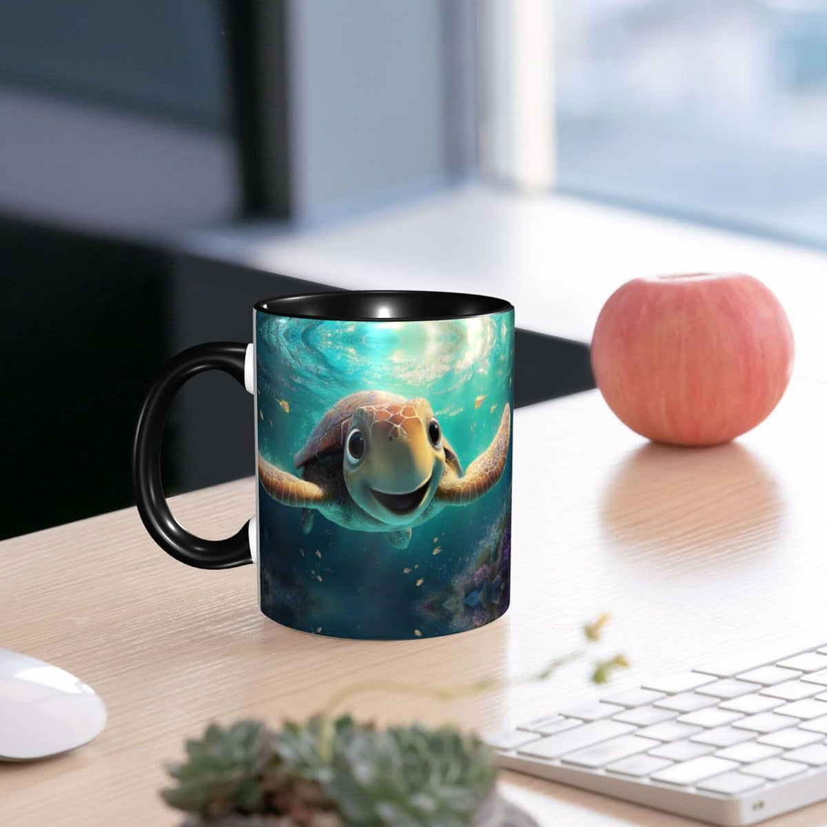 Sunflower Coffee Mug Ceramic Tea Cup With Handle Funny Porcelain Mugs for Women Dishwasher Microwave Safe 11oz
