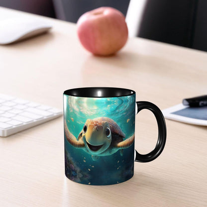 Sunflower Coffee Mug Ceramic Tea Cup With Handle Funny Porcelain Mugs for Women Dishwasher Microwave Safe 11oz