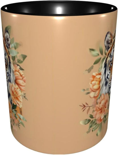 Sunflower Coffee Mug Ceramic Tea Cup With Handle Funny Porcelain Mugs for Women Dishwasher Microwave Safe 11oz