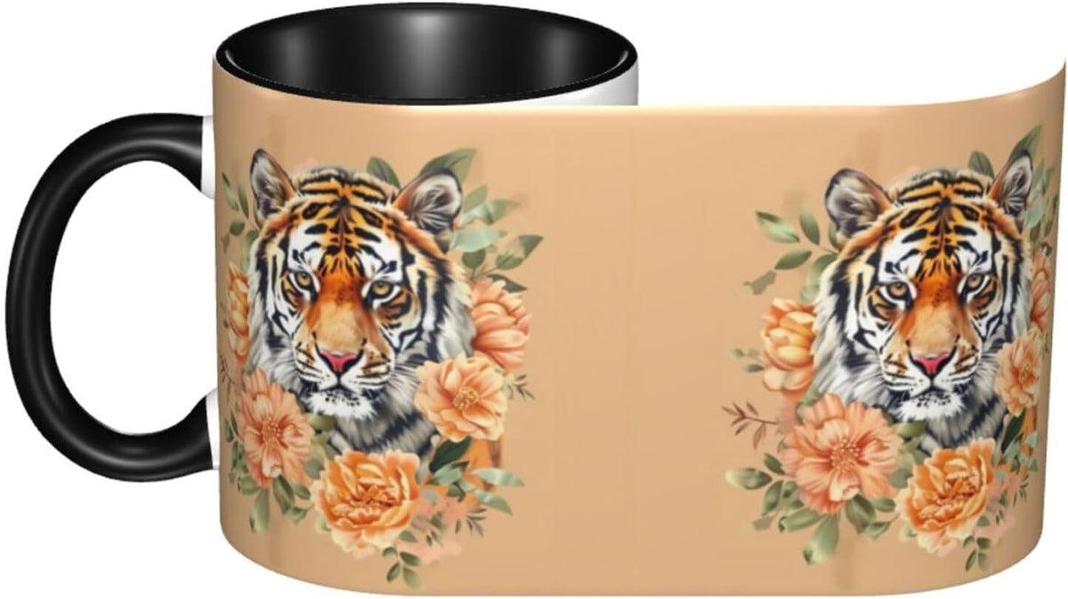 Sunflower Coffee Mug Ceramic Tea Cup With Handle Funny Porcelain Mugs for Women Dishwasher Microwave Safe 11oz