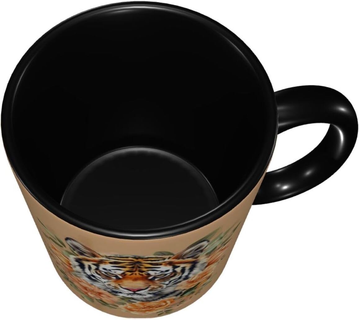 Sunflower Coffee Mug Ceramic Tea Cup With Handle Funny Porcelain Mugs for Women Dishwasher Microwave Safe 11oz
