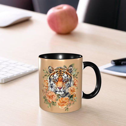 Sunflower Coffee Mug Ceramic Tea Cup With Handle Funny Porcelain Mugs for Women Dishwasher Microwave Safe 11oz