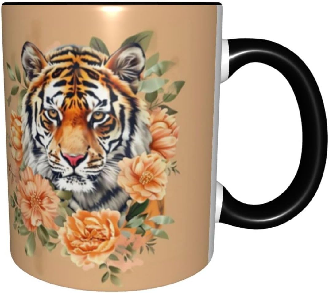 Sunflower Coffee Mug Ceramic Tea Cup With Handle Funny Porcelain Mugs for Women Dishwasher Microwave Safe 11oz