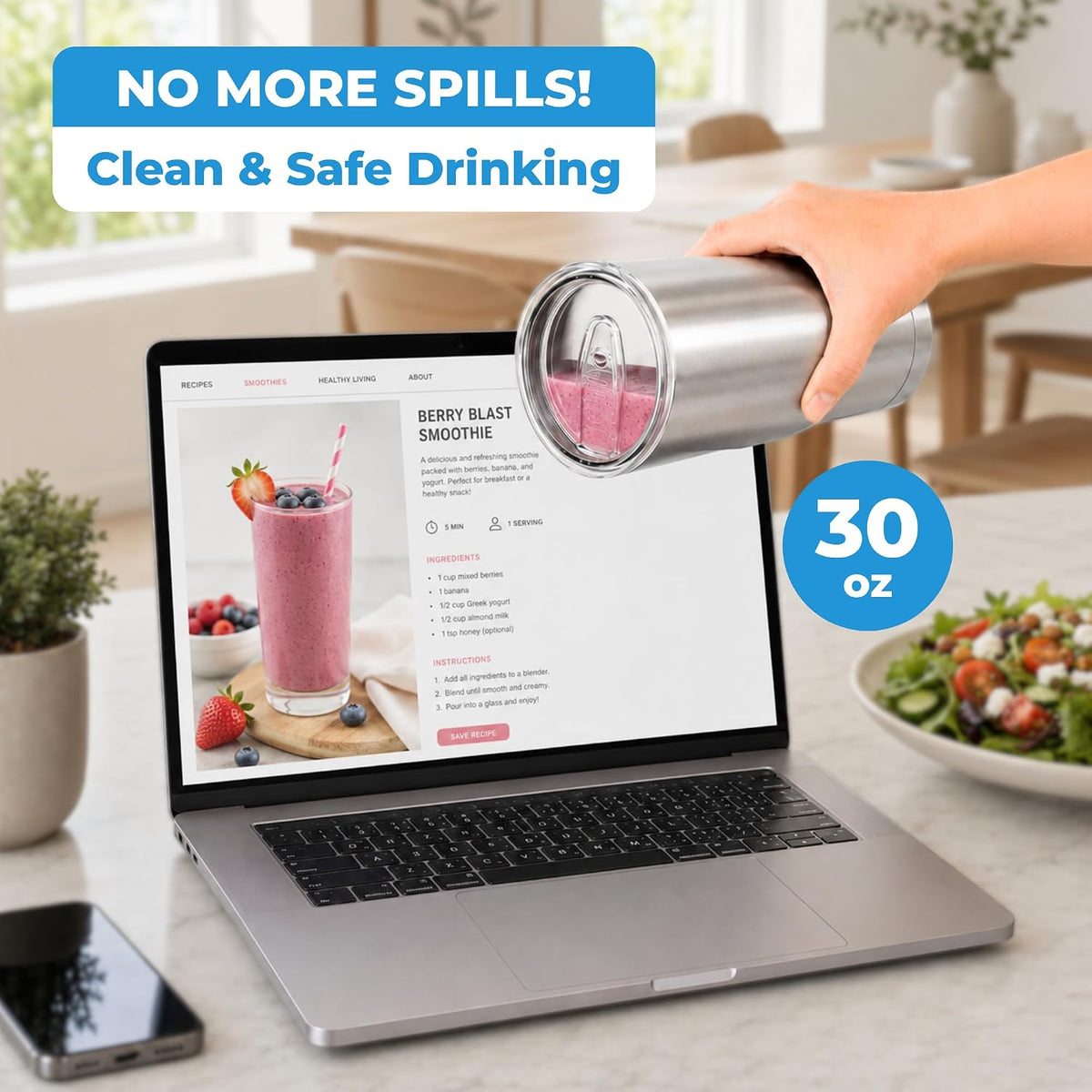 30 oz Tumbler Lids, 3.75" Replacement Lid with Slider, 4 pcs