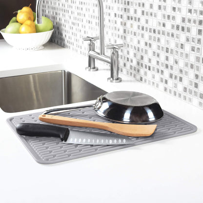 1372100 Good Grips Silicone Stemware Drying Mat, Gray