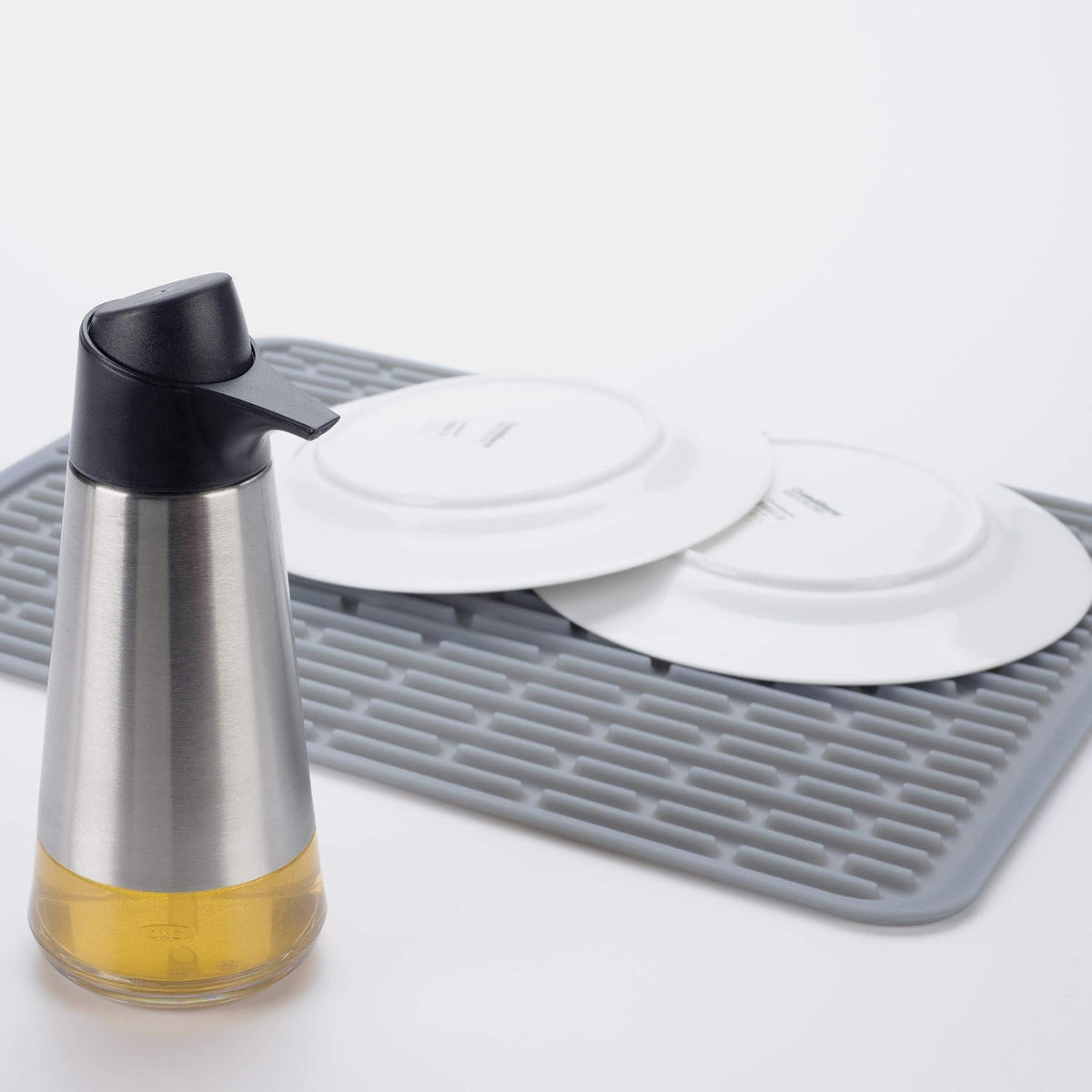 1372100 Good Grips Silicone Stemware Drying Mat, Gray