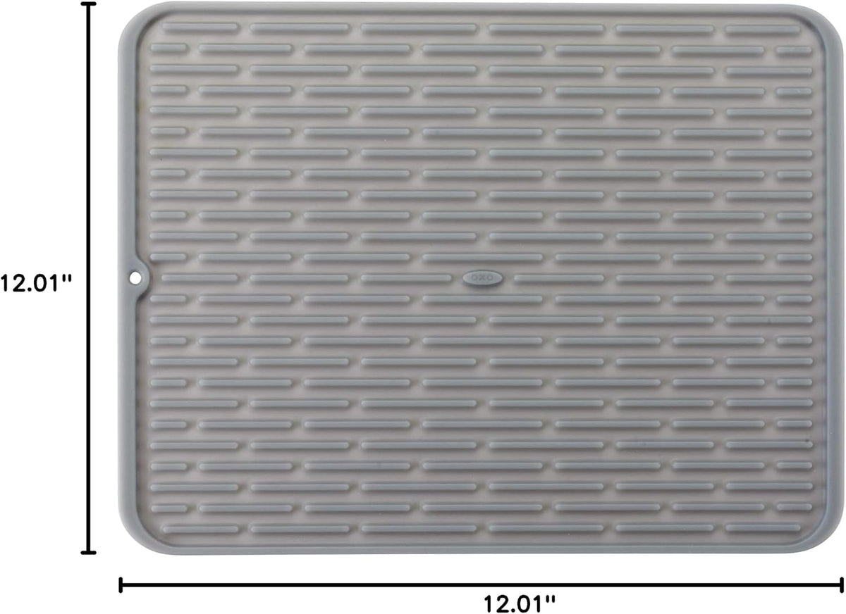 1372100 Good Grips Silicone Stemware Drying Mat, Gray