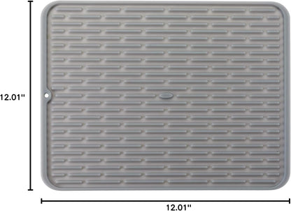 1372100 Good Grips Silicone Stemware Drying Mat, Gray