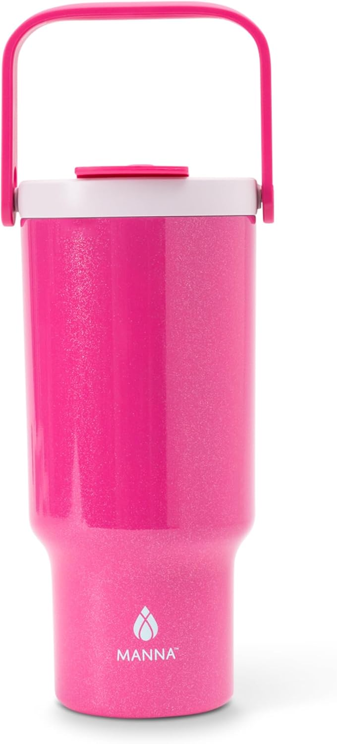 Tote Insulated Stainless Steel Tumbler with Dual Lid Function - 32 Oz - Gray Leather